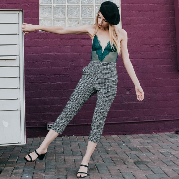 Cropped Pattern Trousers - Picture 1 of 2